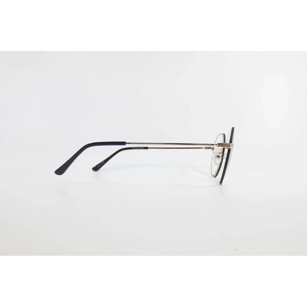 Chelsea Morgan CM 202225 GD Gold Geometric Heptagon Eyeglasses Frames 51-20-140